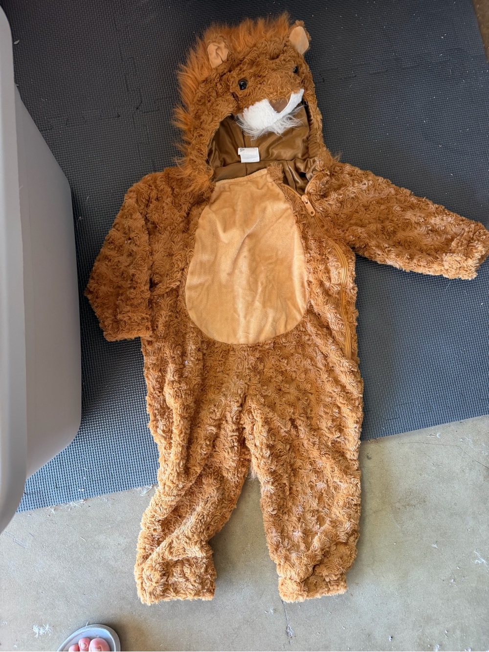 Brown Lion Plush One-Piece for Kids - Halloween Costume